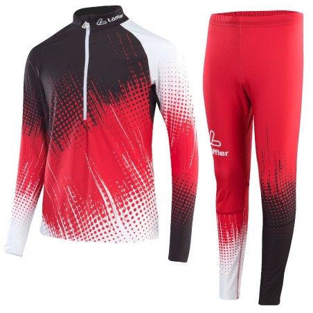 Löffler combinaison ski de fond WorldCup 2021 noir-rouge (pour enfants)